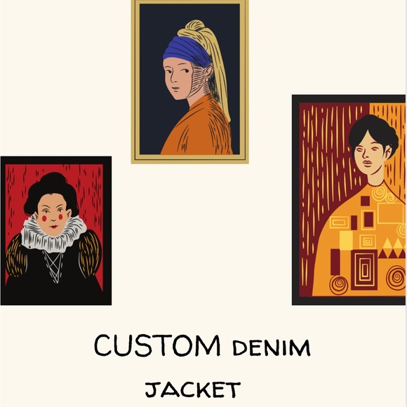 Custom Denim Distressed Jacket - Picture 1 of 1